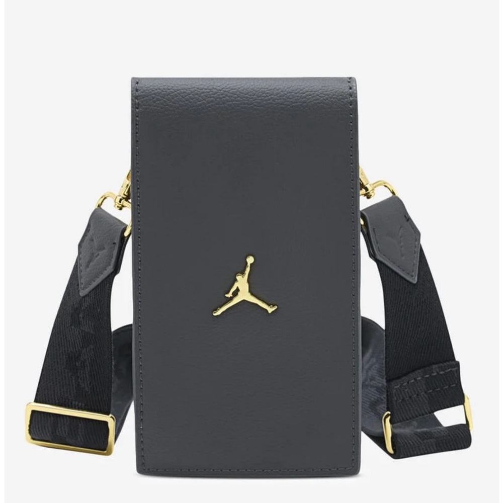 Jordan Black Wallet Bag with Gold Jumpman